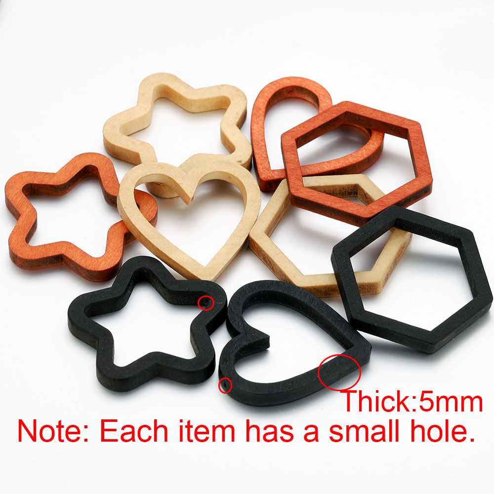 10pcs Wood Heart Square Silico - огляд і ціна Resin Crafts Diy