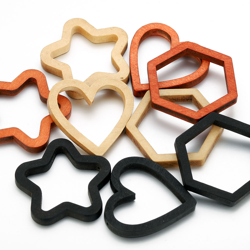 10pcs Wood Heart Square Silico - огляд і ціна Resin Crafts Diy