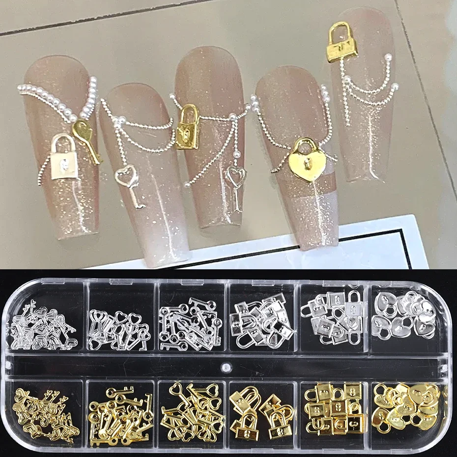 12 Grids Gold Silver Metal Loc - огляд і ціна Gold Foil Flakes
