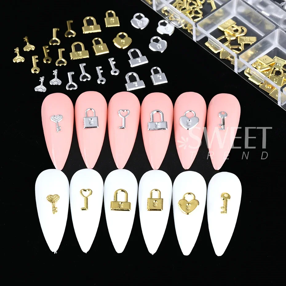 12 Grids Gold Silver Metal Loc - огляд і ціна Gold Foil Flakes