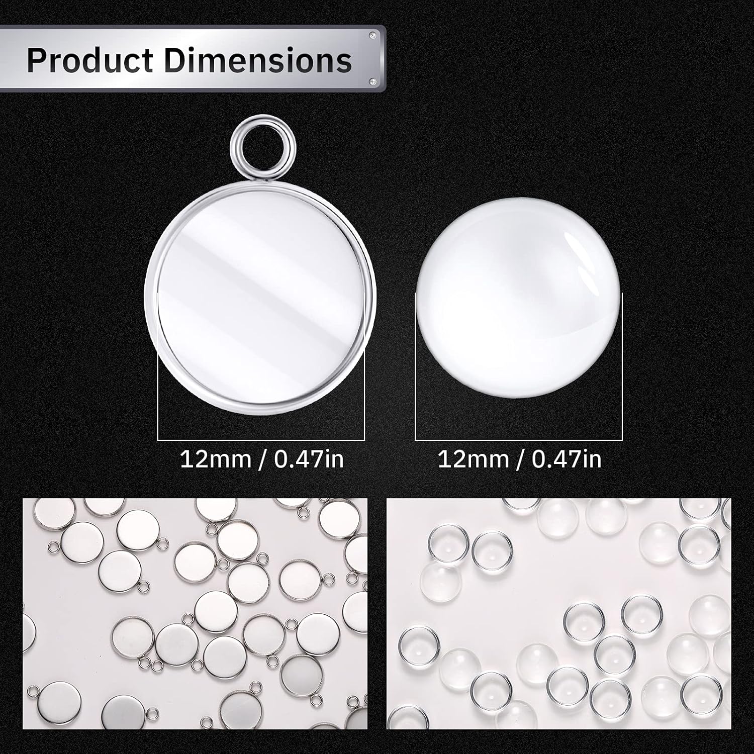 20 Pieces Stainless Steel Roun - огляд і ціна Resin Crafts Diy