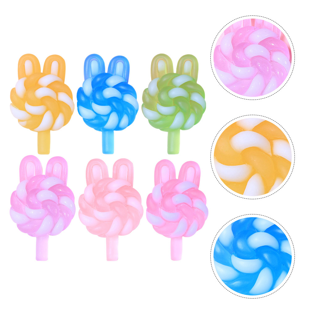 24Pcs Cute Cartoon Lollipop Ch - огляд і ціна Resin Crafts Diy