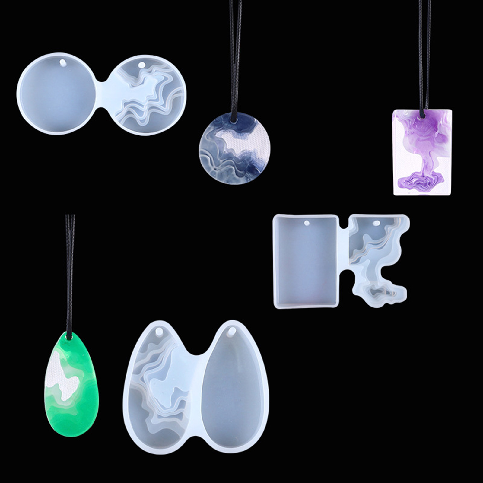 3pcs DIY Crystal Mold Set Roun - огляд і ціна Geode Mold Silicone