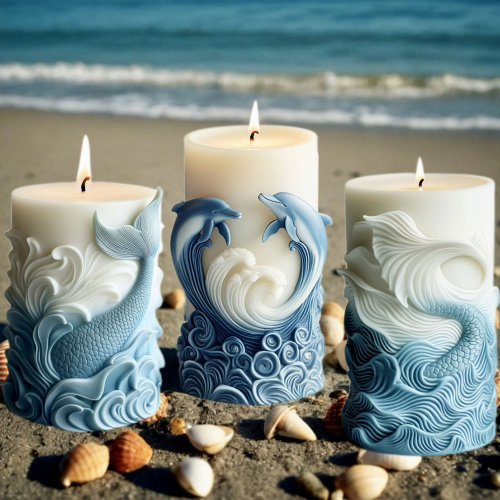 Ocean Theme Silicone Candle Mo - огляд і ціна Resin Ocean Wave Mold
