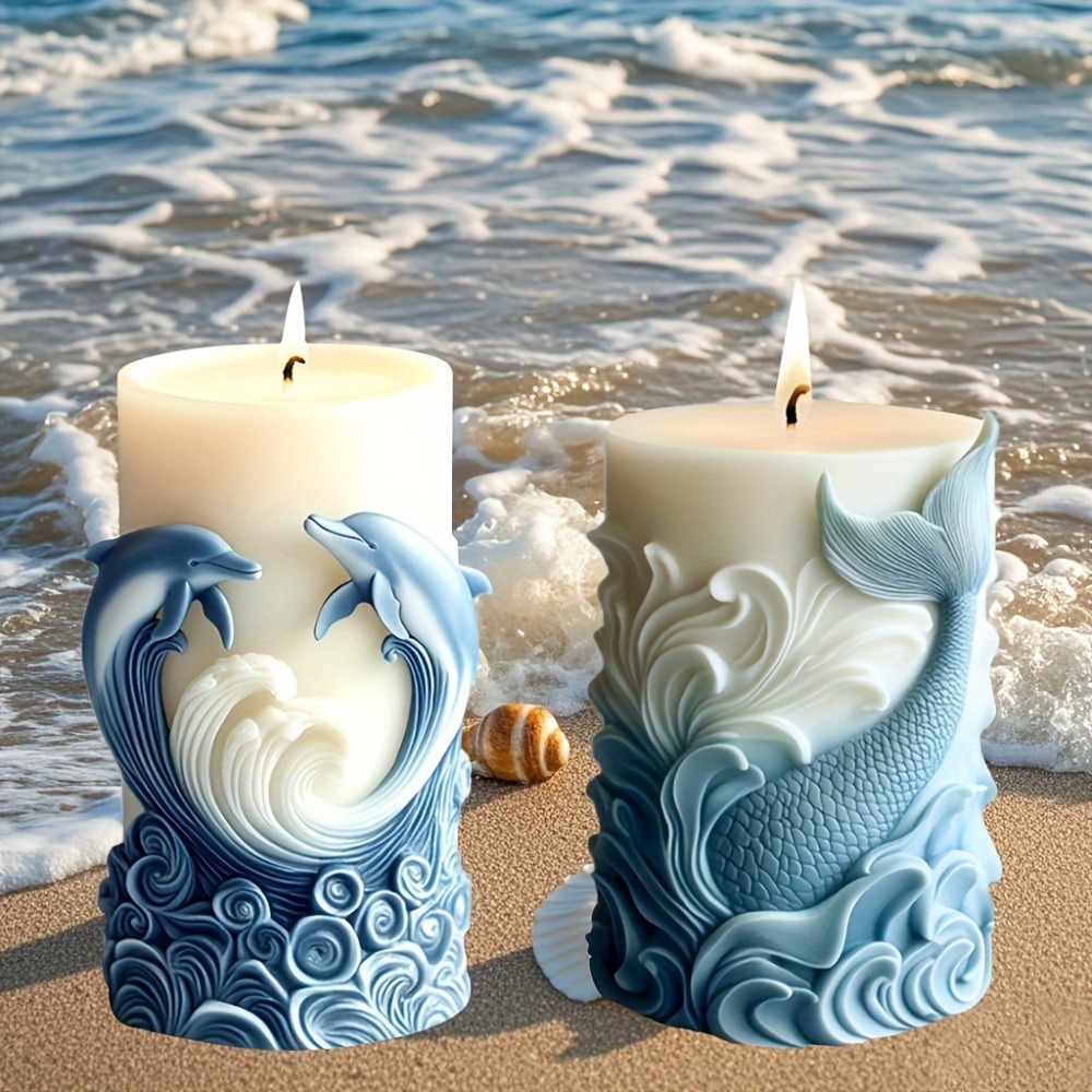 Ocean Theme Silicone Candle Mo - огляд і ціна Resin Ocean Wave Mold