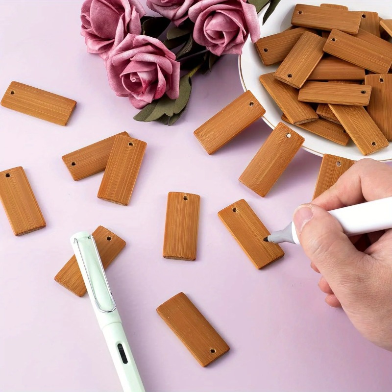 100Pcs Natural Wood Blanks 45x - огляд і ціна Wood Ring Blank