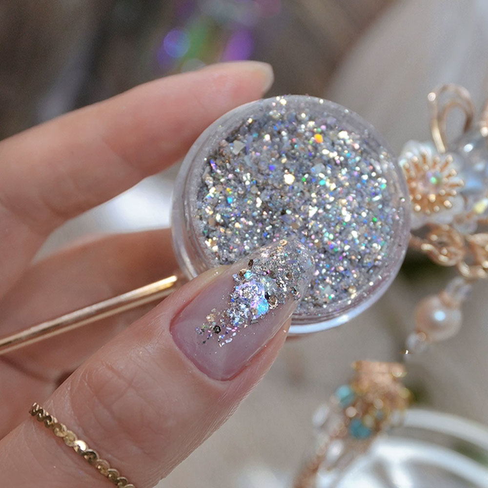 1/2Boxes 1g Holographic Glitte - огляд і ціна Gold Foil Flakes