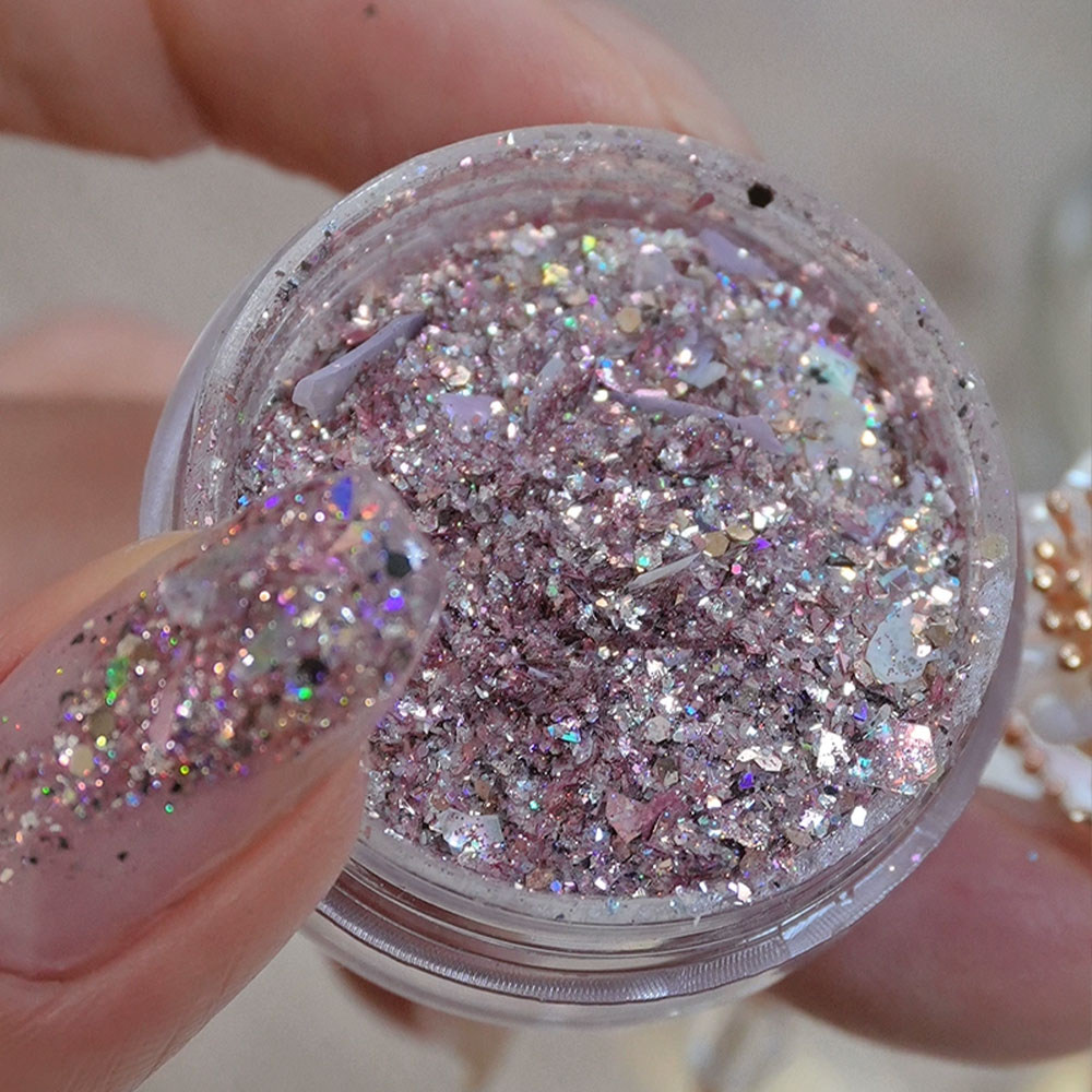 1/2Boxes 1g Holographic Glitte - огляд і ціна Gold Foil Flakes