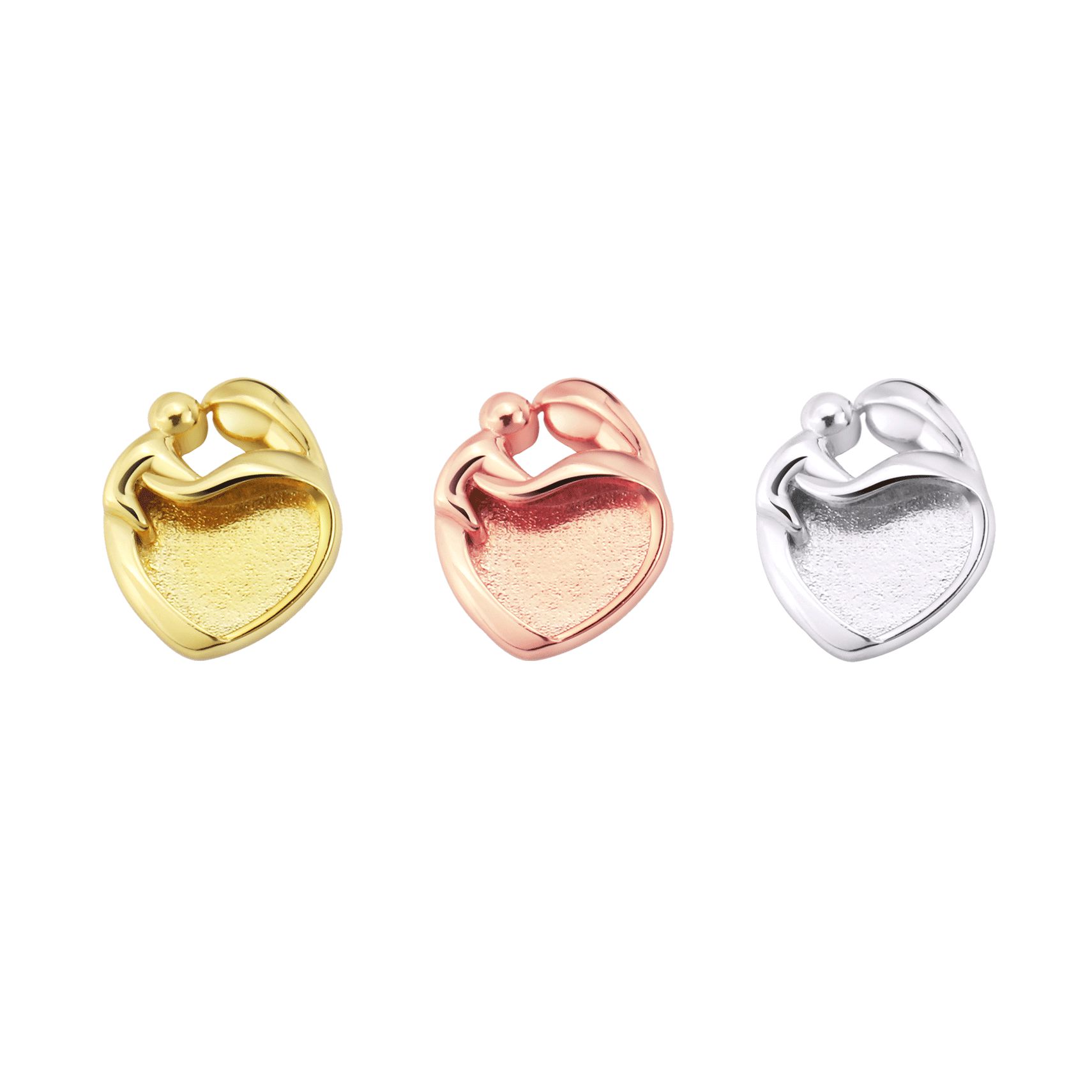 9MM Heart Bezel Settings Mothe - огляд і ціна Bezels Set Pendant