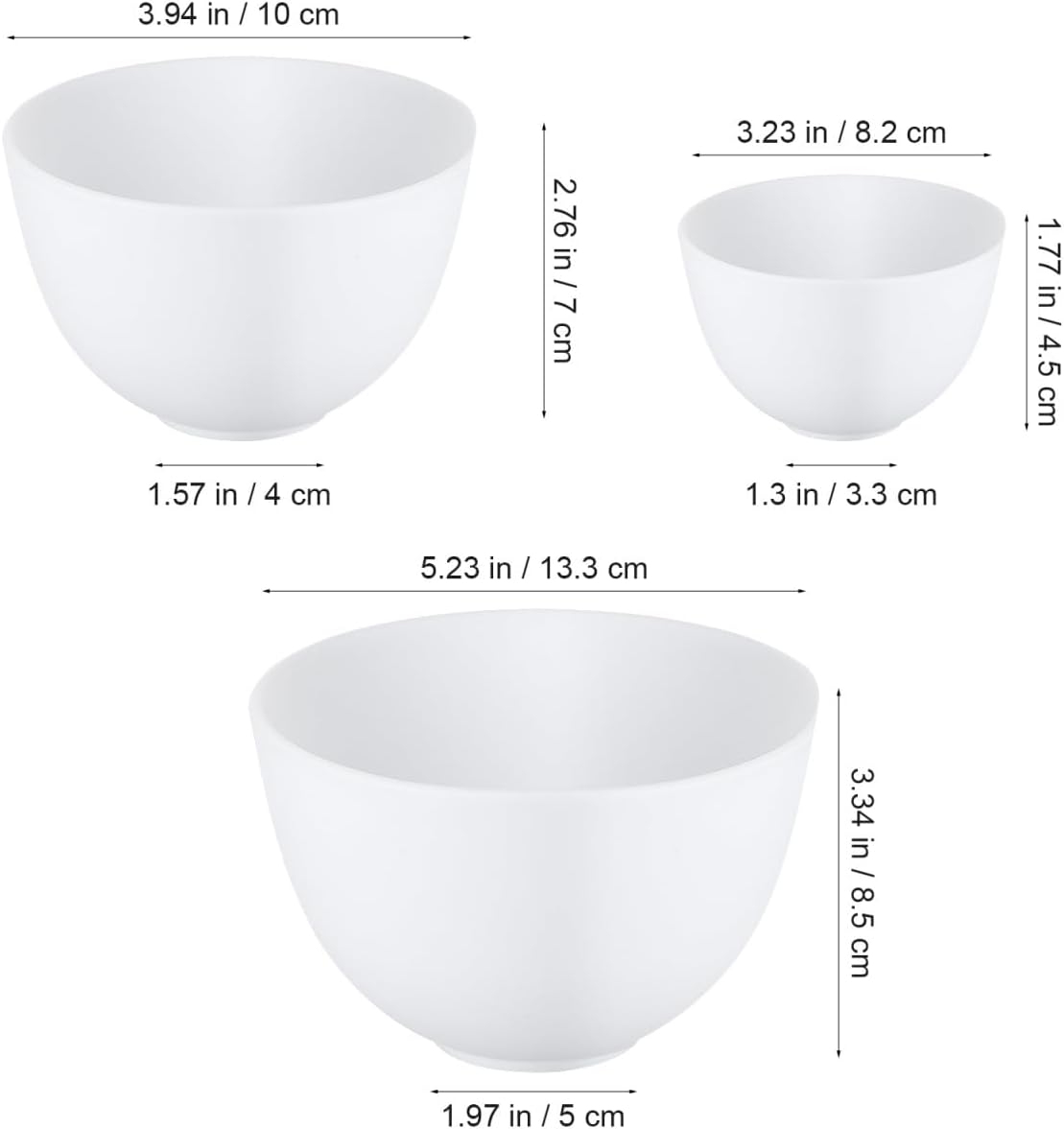 3pcs/set Silicone Bowls White  - огляд і ціна Mixing Cup Silicone