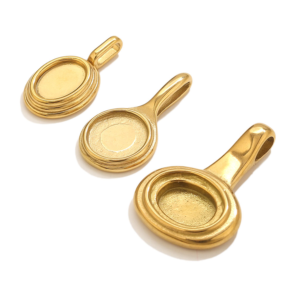 5pcs Stainless Steel Round Ova - огляд і ціна Resin Crafts Diy