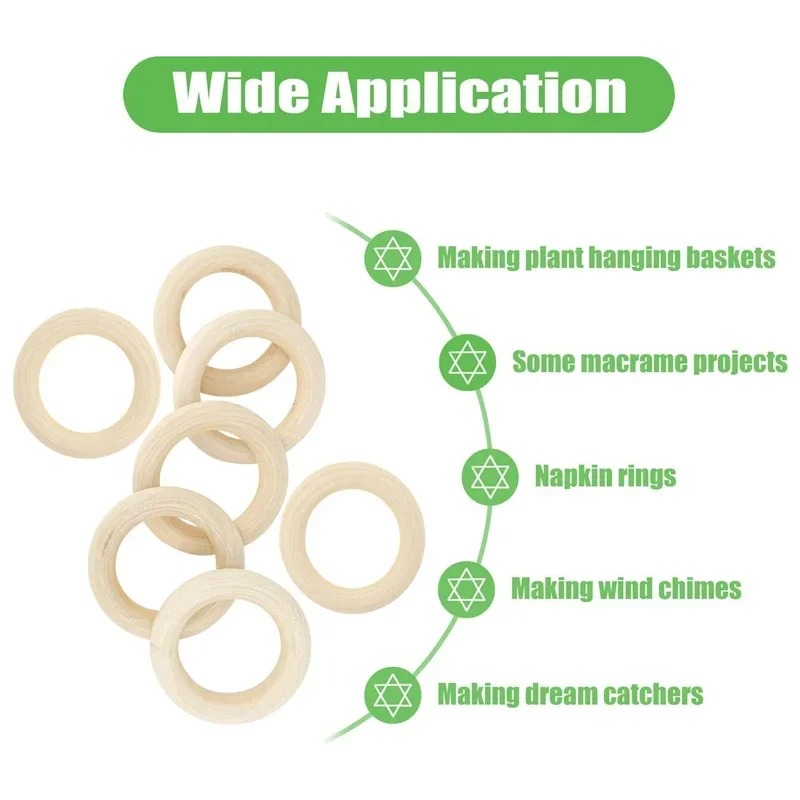 20pcs 30mm Unfinished Smooth W - огляд і ціна Wood Ring Blank