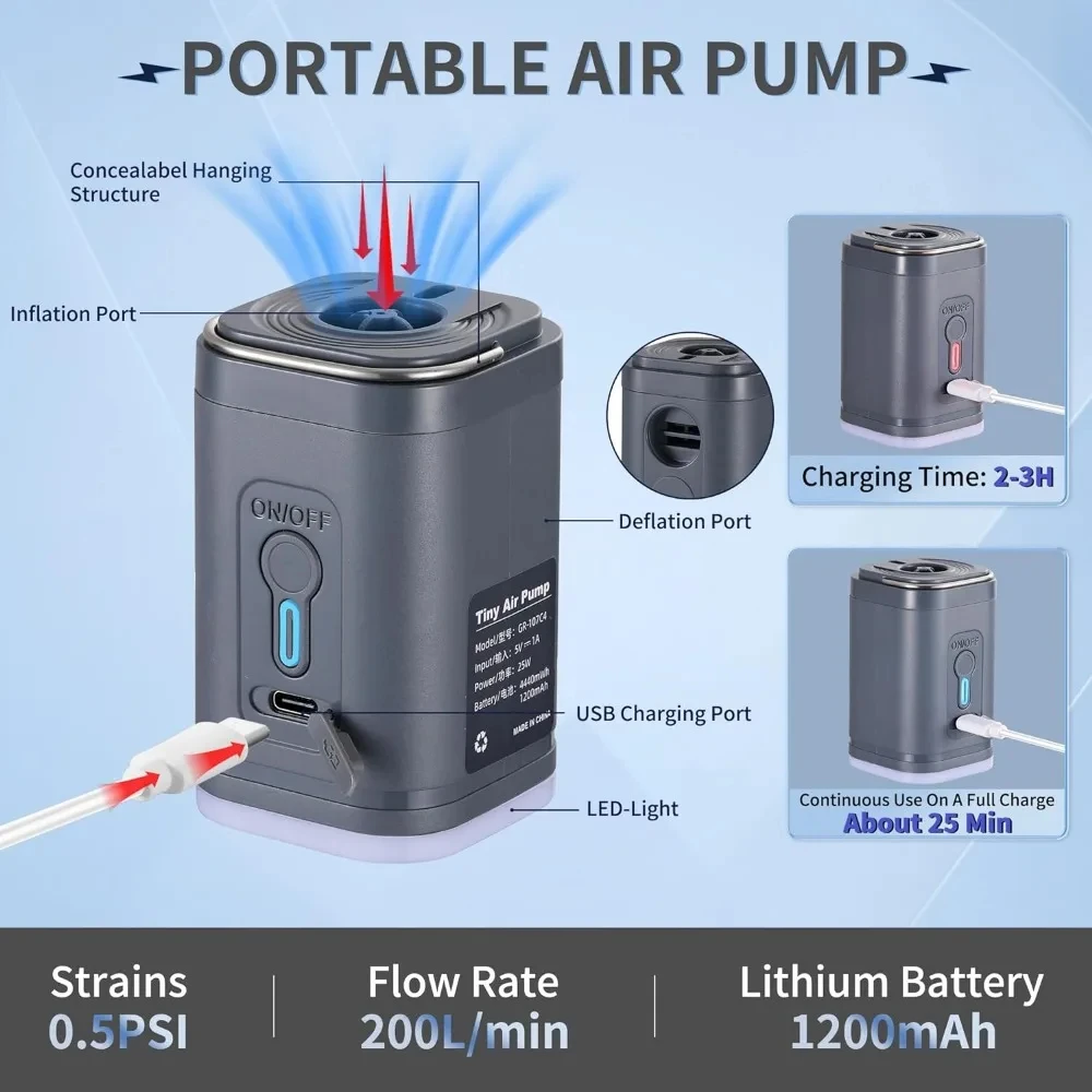 Mini Portable Air Pump with 13 - огляд і ціна Vacuum Chamber Small