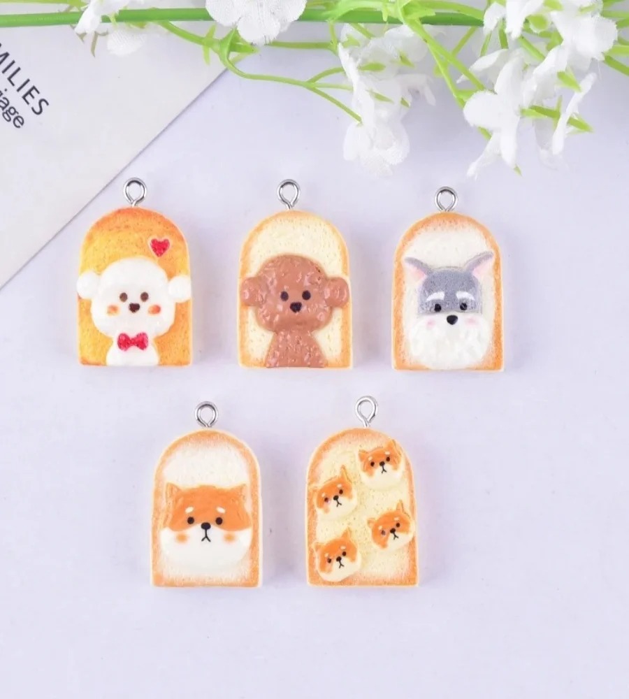 10Pcs Cute Toast Dog Resin Pen - огляд і ціна Resin Crafts Diy
