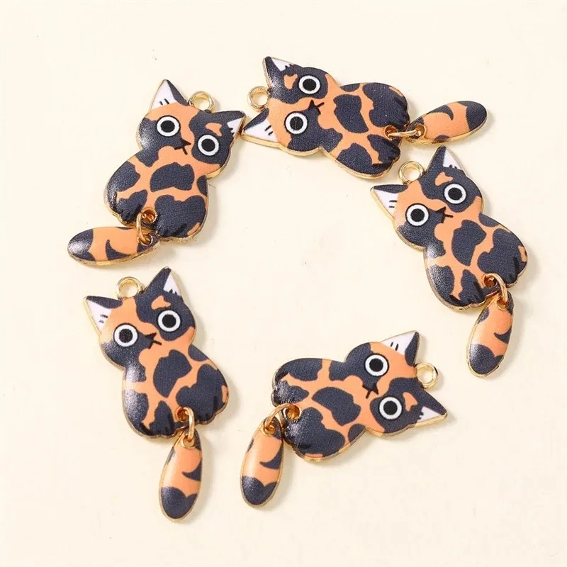 10Pcs 16×39mm Cute Cartoon Cat - огляд і ціна Resin Crafts Diy