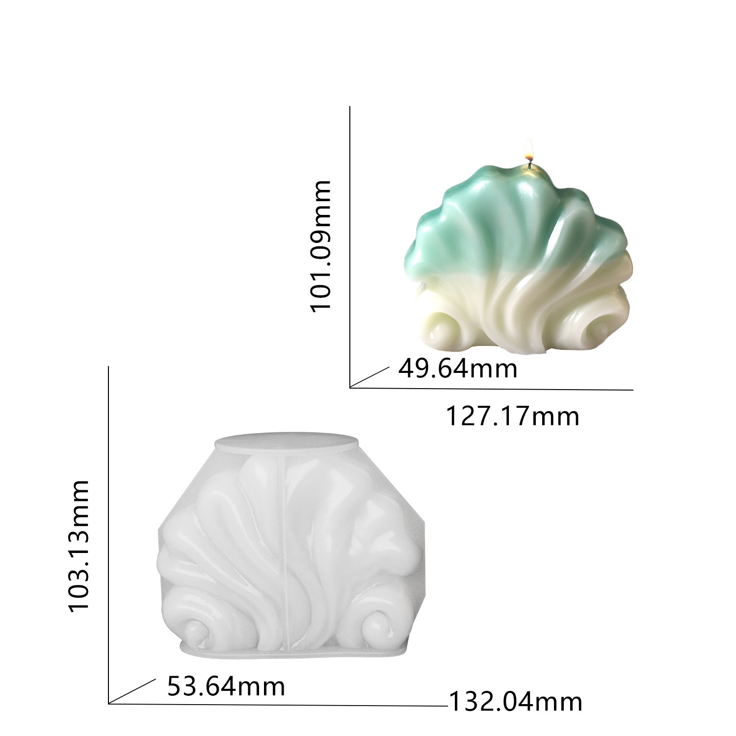 Ocean Shell Candle Silicone Mo - огляд і ціна Resin Ocean Wave Mold