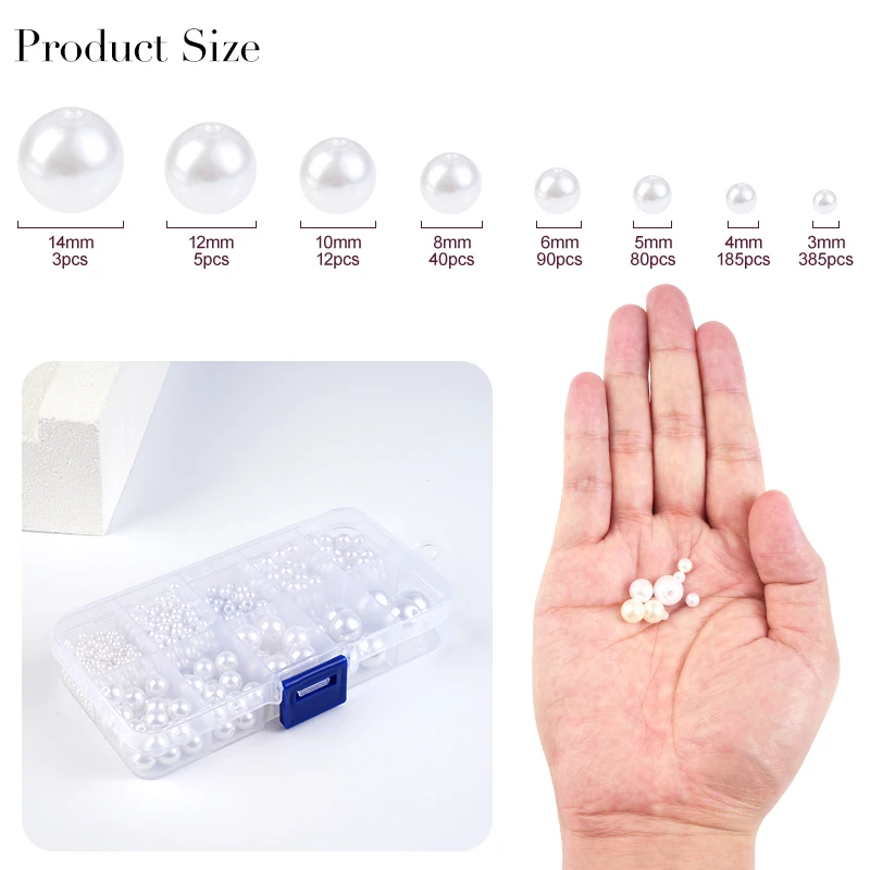 800pcs Artificial Faux Pearl R - огляд і ціна Resin Crafts Diy
