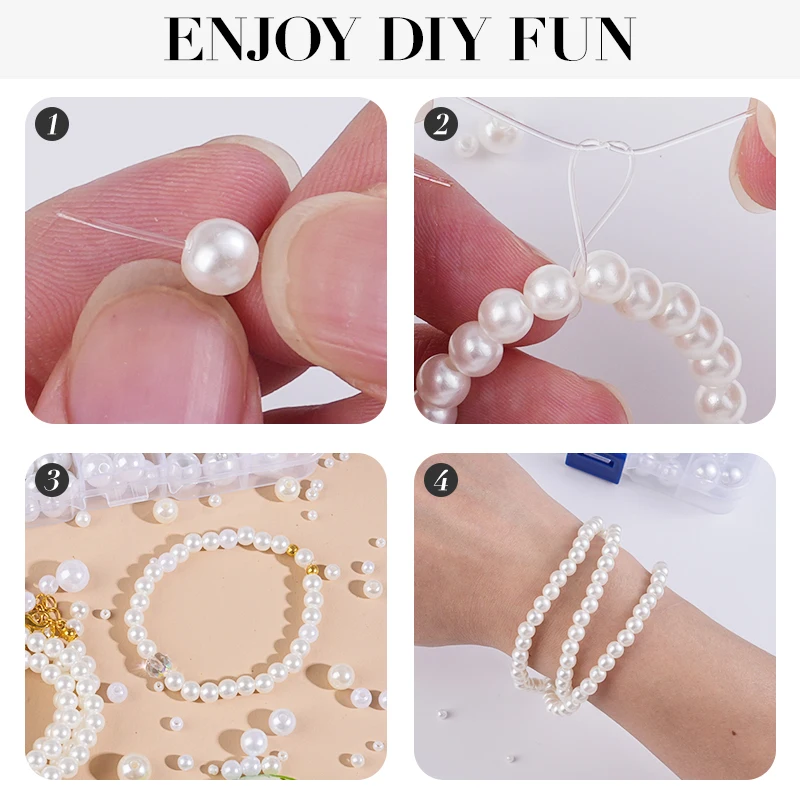 800pcs Artificial Faux Pearl R - огляд і ціна Resin Crafts Diy