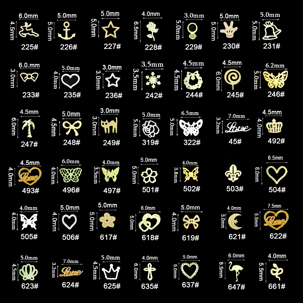 100pcs/bag Gold Heart Metallic - огляд і ціна Gold Foil Flakes