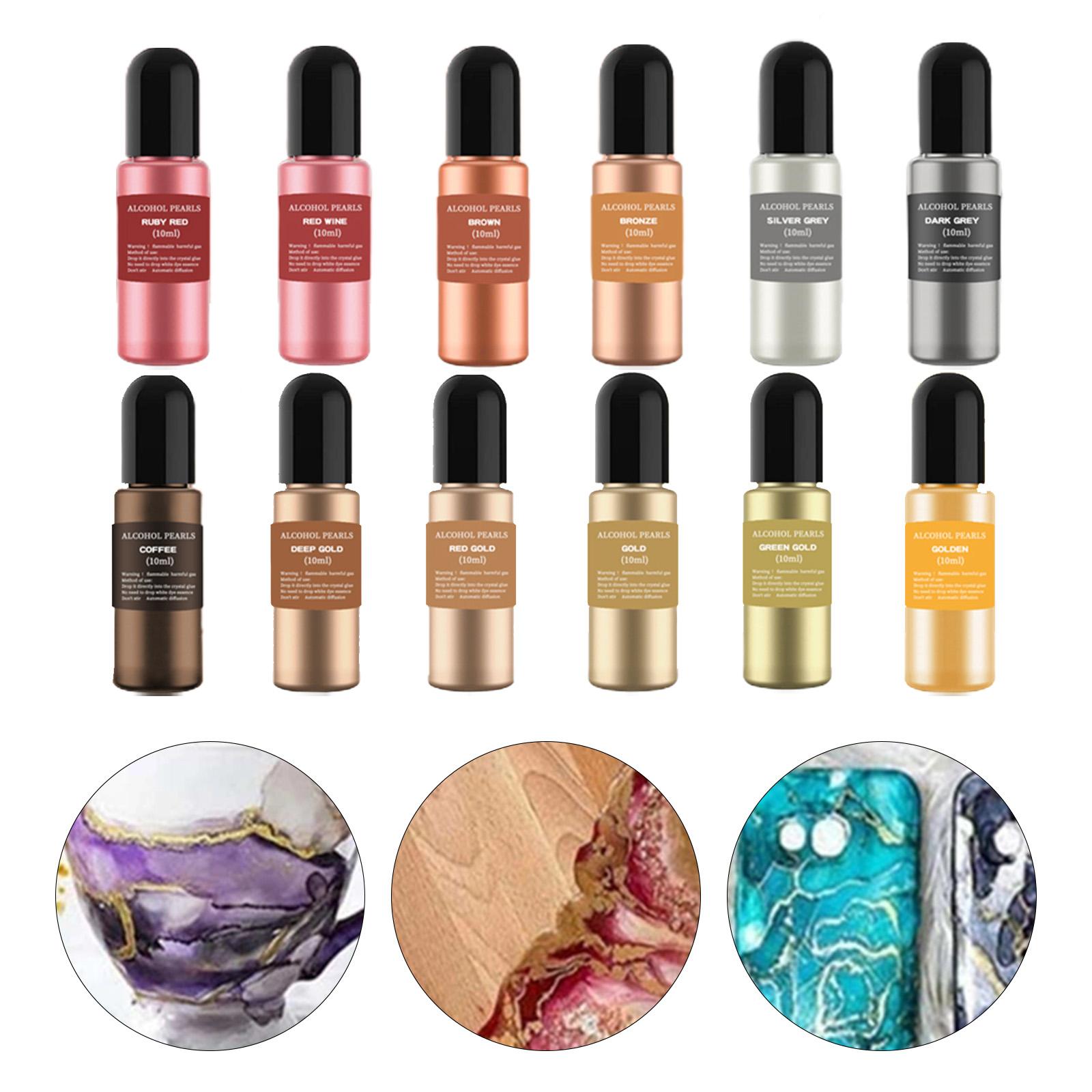 12 Bottles Metallic Alcohol In - огляд і ціна Resin Dye Alcohol