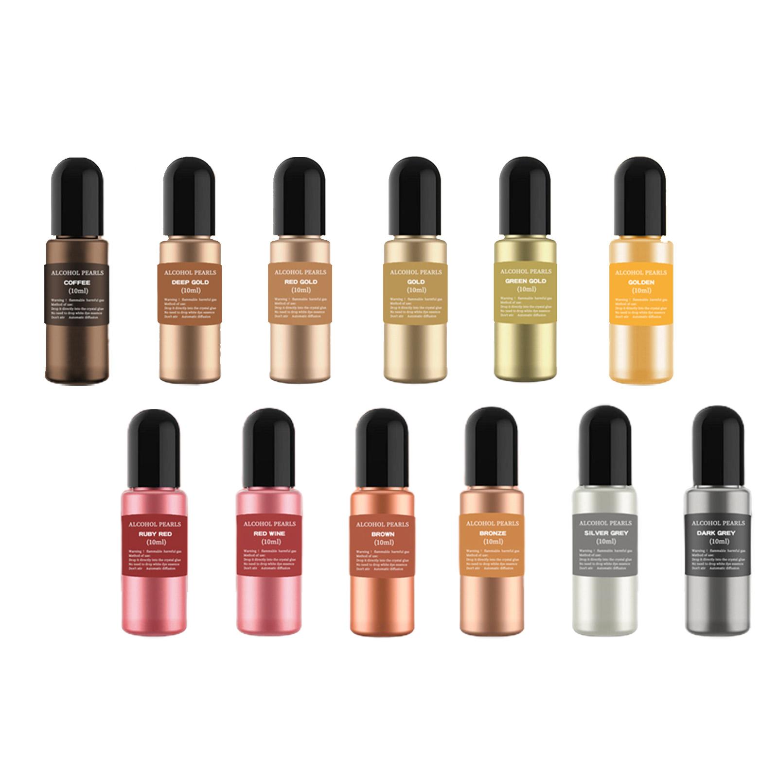 12 Bottles Metallic Alcohol In - огляд і ціна Resin Dye Alcohol