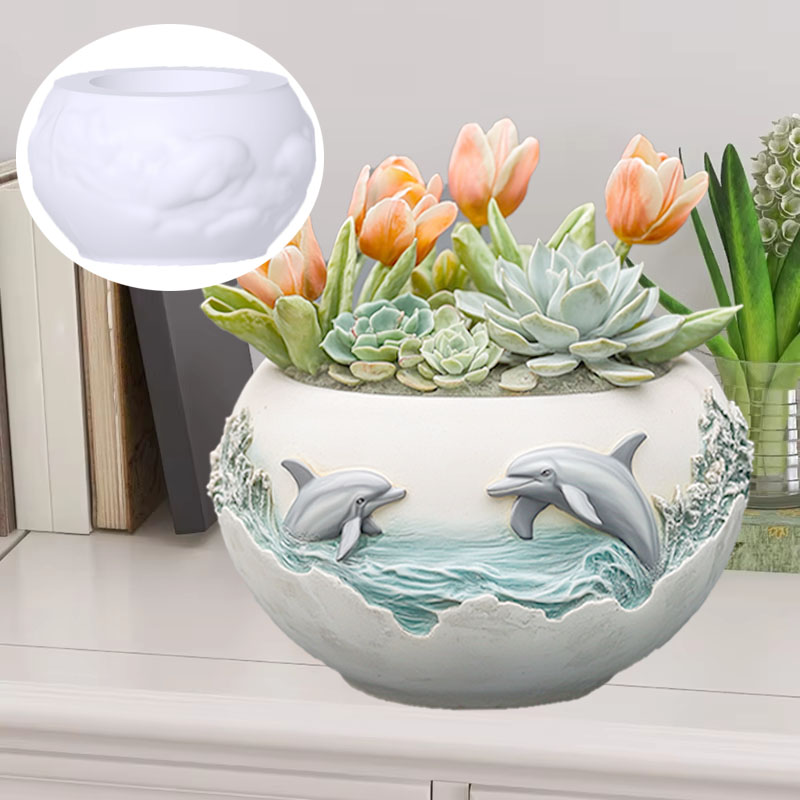 Couple dolphin relief succulen - огляд і ціна Resin Ocean Wave Mold