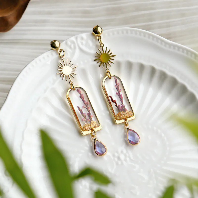 Unique Purple Lavender Earring - огляд і ціна Dried Flower Bulk