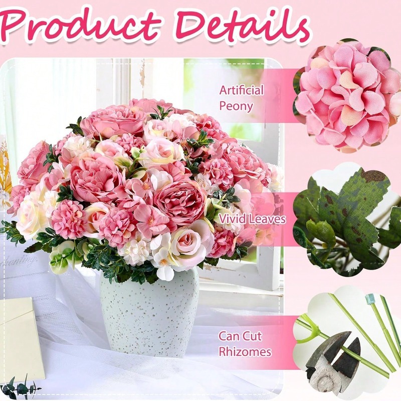 32cm Silk Artificial Rose Bouq - огляд і ціна Dried Flower Bulk