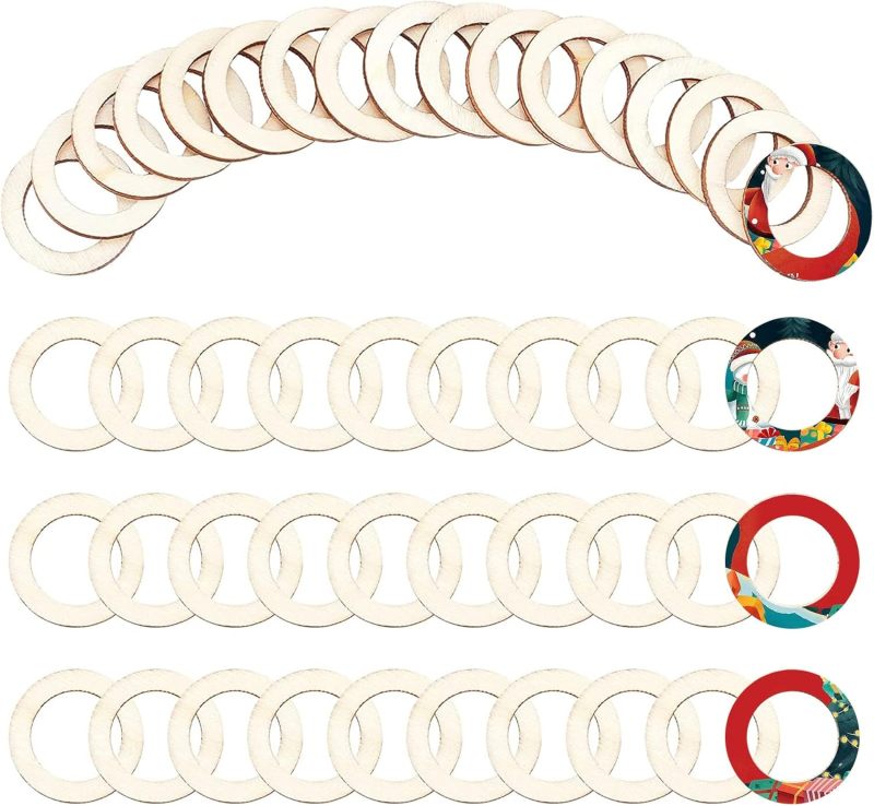 100 Pcs 30mm Natural Wood Ring - огляд і ціна Wood Ring Blank