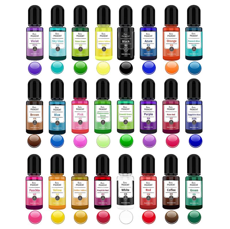 24 Color 10ml/Bottle Epoxy Res - огляд і ціна Resin Dye Alcohol