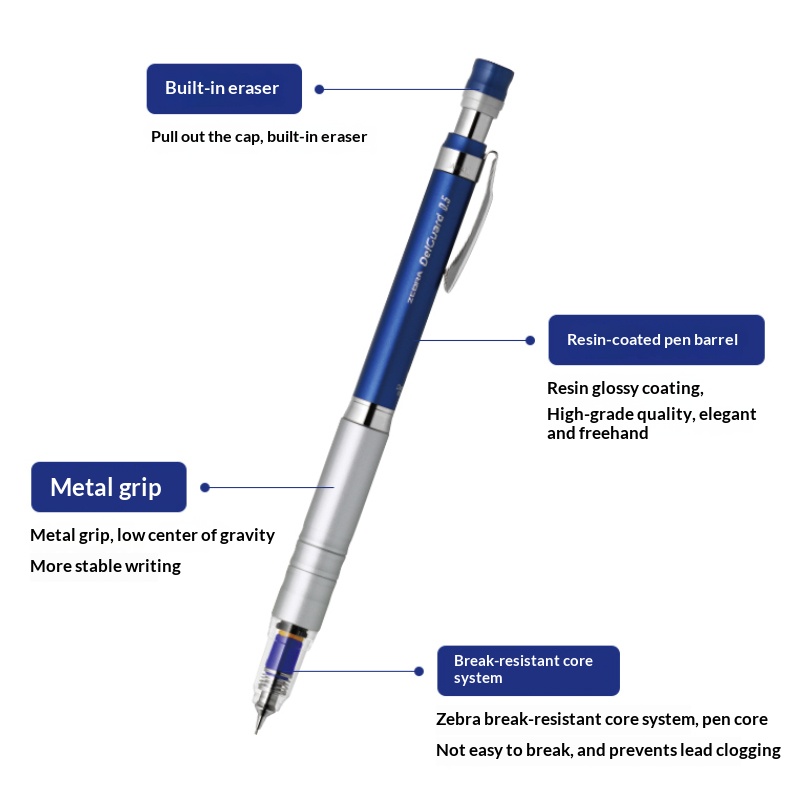 Japanese ZEBRA DelGuard MA86 M - огляд і ціна Staedtler Pencil Lumocolor