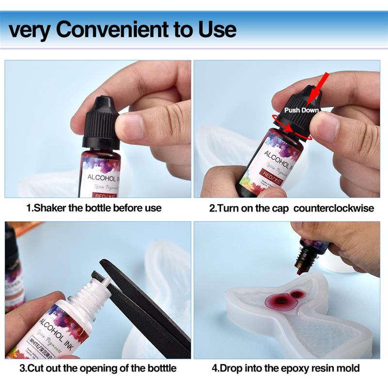 1 Set Epoxy Resin Pigment Kit  - огляд і ціна Resin Dye Alcohol