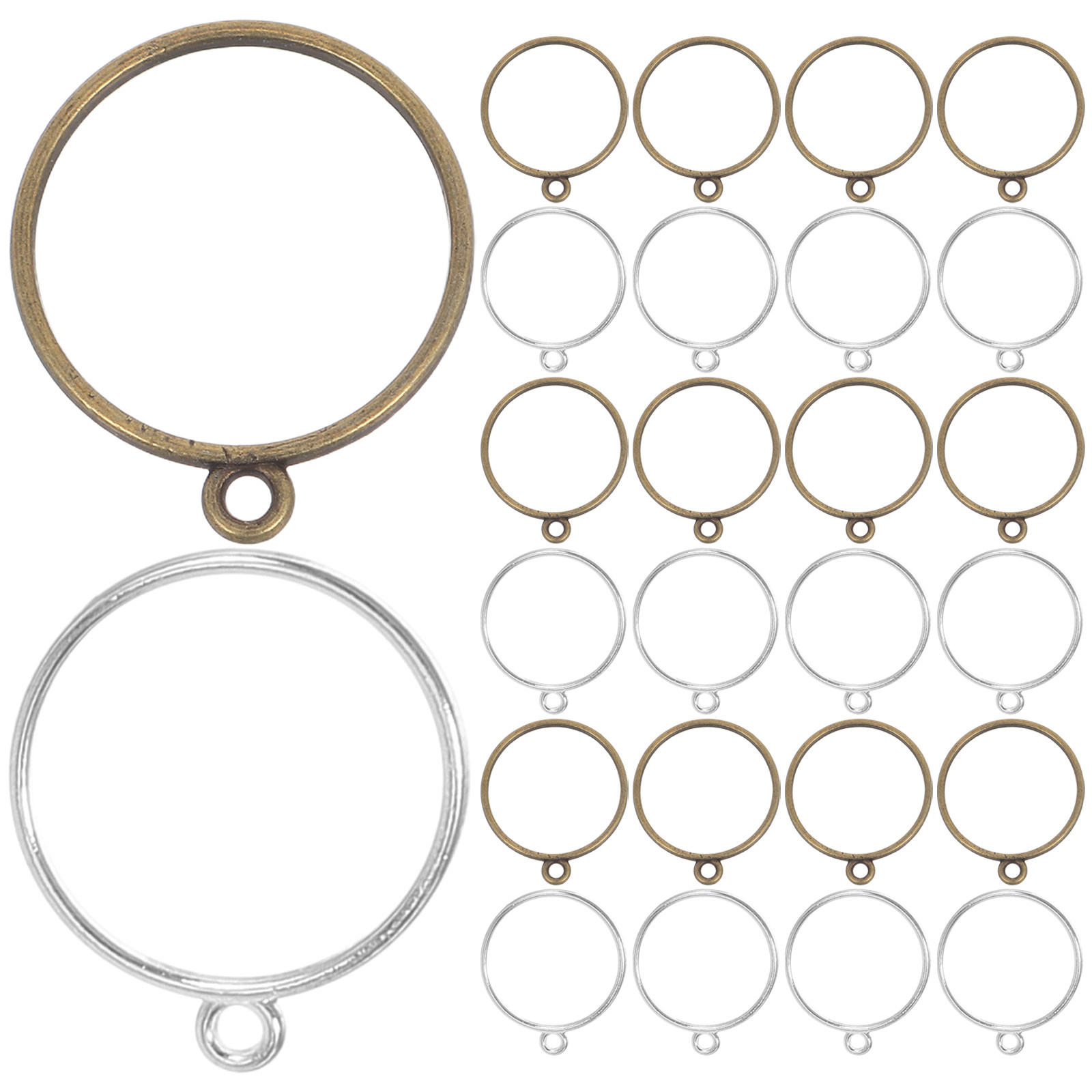 60Pcs Round Resin Bezel Charms - огляд і ціна Epoxy Uv Resin Kit